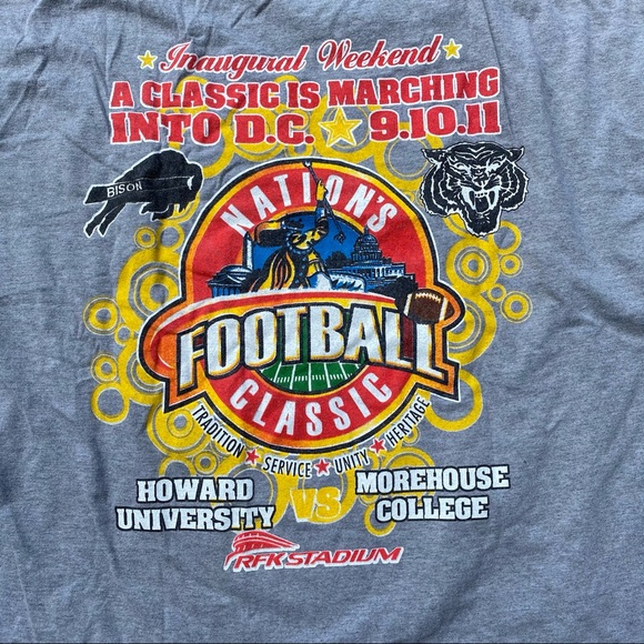 Howard U vs Morehouse Tee 2011 Gray 2011 2-Side Co - Picture 4 of 5